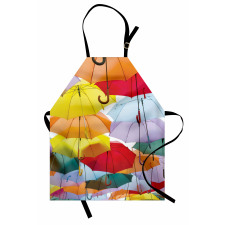 Hanged Vivid Umbrellas Apron