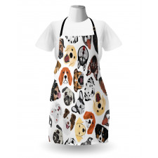 Faces of Various Dog Breeds Apron