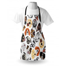 Faces of Various Dog Breeds Apron