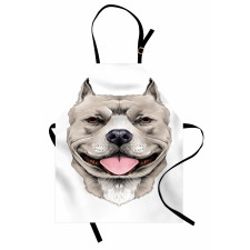 Terrier Realistic Sketch Apron