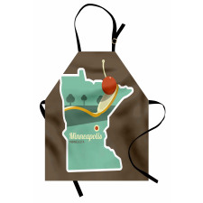 Minneapolis Doodle Map Apron