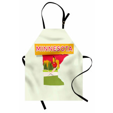 Colorful Doodle State Map Apron