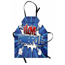 Pop Art Comic Style Love Apron