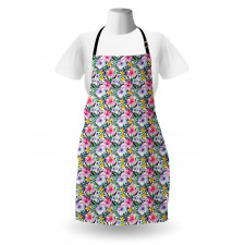 Tropic Hibiscus Plumeria Apron