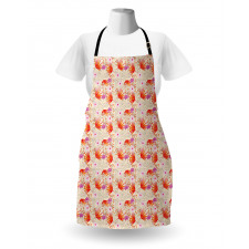 Plants and Hibiscus Flowers Apron