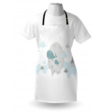 Whales Moon Castles Apron