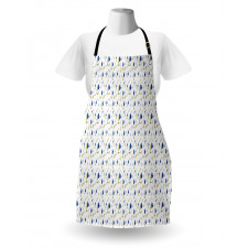 Blossoming Blue Tulips Apron