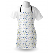Blossoming Blue Tulips Apron