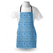 Trippy Chaotic Curvy Lines Apron