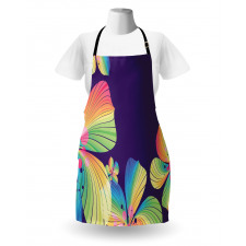 Abstract Big Exotic Flower Apron