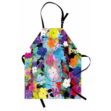 Abstract Floral Artwork Apron