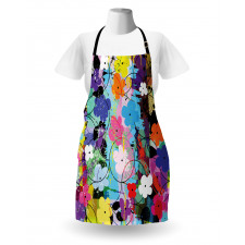 Abstract Floral Artwork Apron