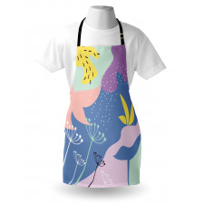 Modern Abstract Floral Art Apron