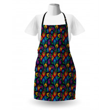 Colorful Spiral Blossoms Apron