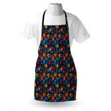 Colorful Spiral Blossoms Apron