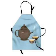 Tea Cups Beverage Drink Theme Apron