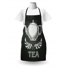 Teapot Leaf Branches Chalkboard Apron