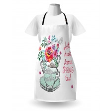 Lets Have Some Spring Tea Text Apron