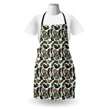 Sketch Art Beans and Leaves Apron