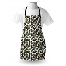 Sketch Art Beans and Leaves Apron