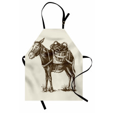 Vintage Animal with Baskets Apron