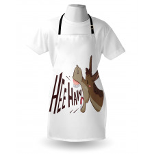 Cartoon Funny Braying Animal Apron