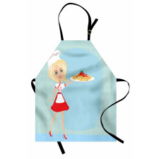 Blonde Chef with Spaghetti Apron