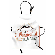 Wanderlust We Trust Text Apron