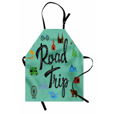 Road Trip Calligraphy with Map Apron