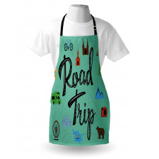 Road Trip Calligraphy with Map Apron