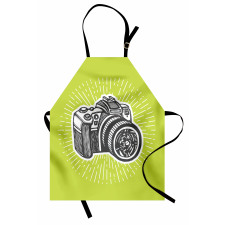 Sketch Style Camera Design Apron