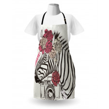 Zebra Head Say Cheese Words Apron