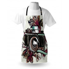 Watercolor Exotic Blooms Apron