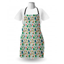 Blossoming Stalks and Birds Apron