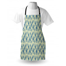 Grunge Pattern Heart Motifs Apron