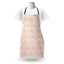 Blooming Nature on Pale Pink Apron