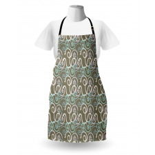 Hand-drawn Style Swirl Ropes Apron