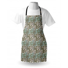 Hand-drawn Style Swirl Ropes Apron