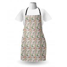 Birds and Flowering Branches Apron