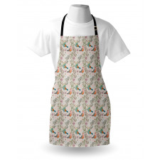 Birds and Flowering Branches Apron