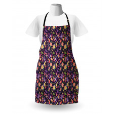 Birds and Colorful Flowers Apron