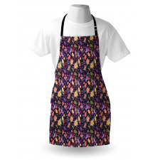 Birds and Colorful Flowers Apron