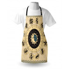 Mystic Horoscope Wheel Art Apron