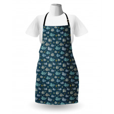 Grunge Clouds and Stars Apron