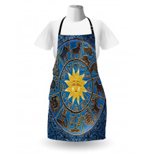 Zodiac Signs Circle Sun Apron