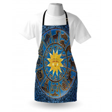 Zodiac Signs Circle Sun Apron