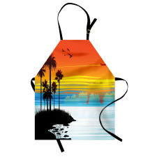 Sunset Sky with Seagulls Apron