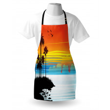 Sunset Sky with Seagulls Apron