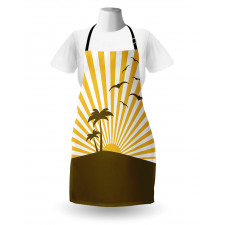 Island with Palms Seagulls Apron