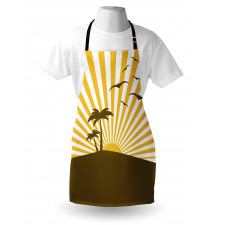 Island with Palms Seagulls Apron